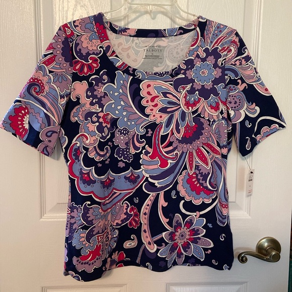 Talbots Floral tee - Picture 1 of 6